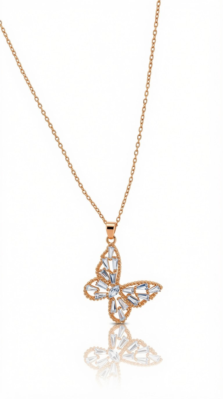 Aarini Gold Butterfly Pendant