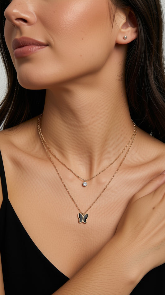 Noire Butterfly Pendant