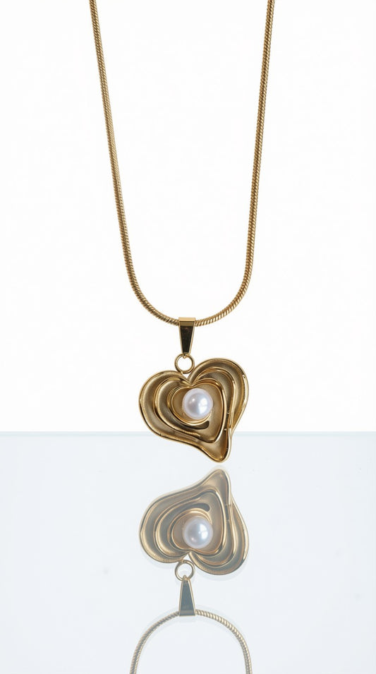 Eternal Pearl Heart Pendant