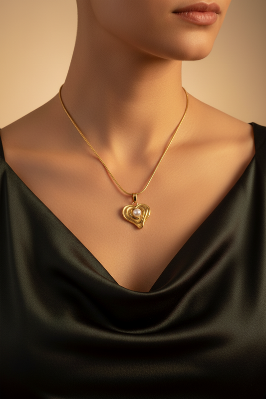 Eternal Pearl Heart Pendant